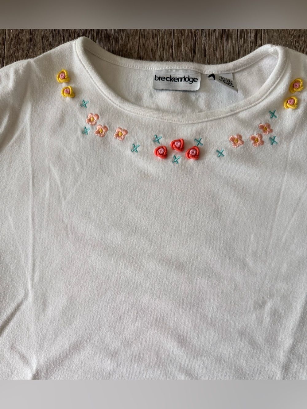 Vintage Grandma Core Floral Embroidered Top Tee  S